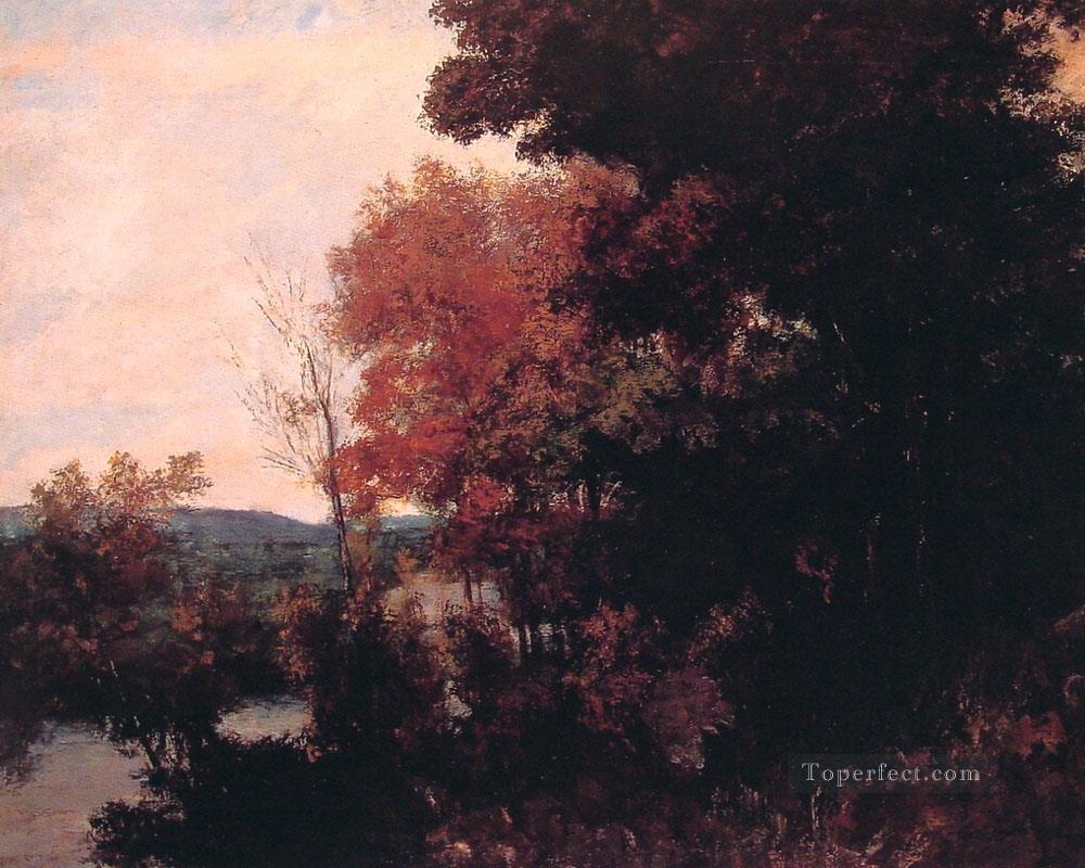 Lisiere de foret landscape Gustave Courbet river Oil Paintings